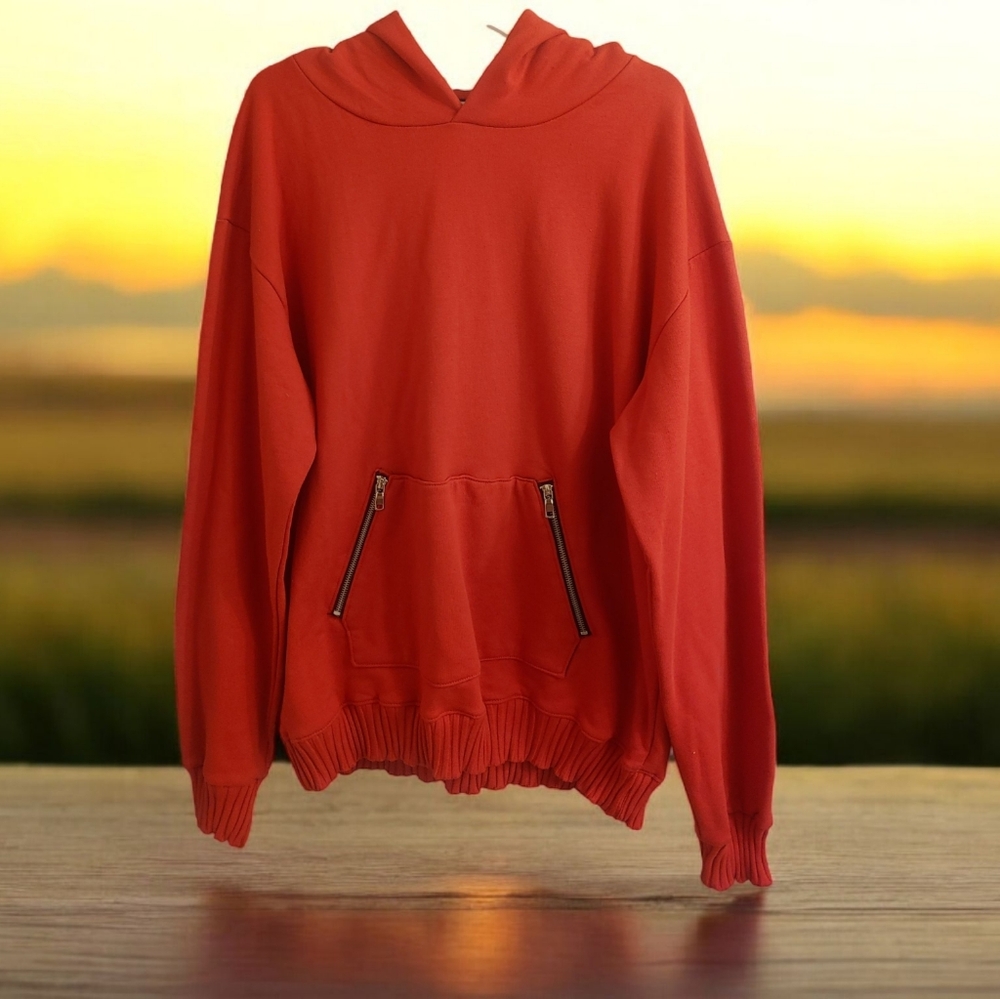 MNML Burnt Orange Knit Hoodie Men's XL